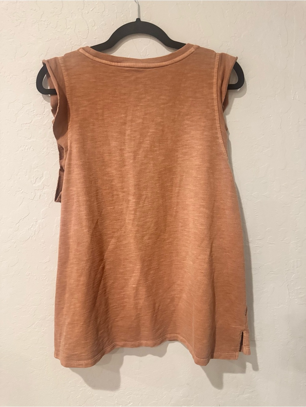 Sonoma Rust Brown Ruffle Sleeve Tank Top - Picture 3 of 5